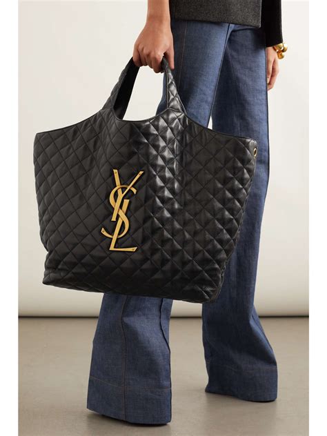 leather tote ysl|saint laurent leather shopper tote.